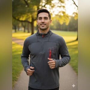 Lululemon Wet Dry Warm Half-Zip Pullover Jacket Gray